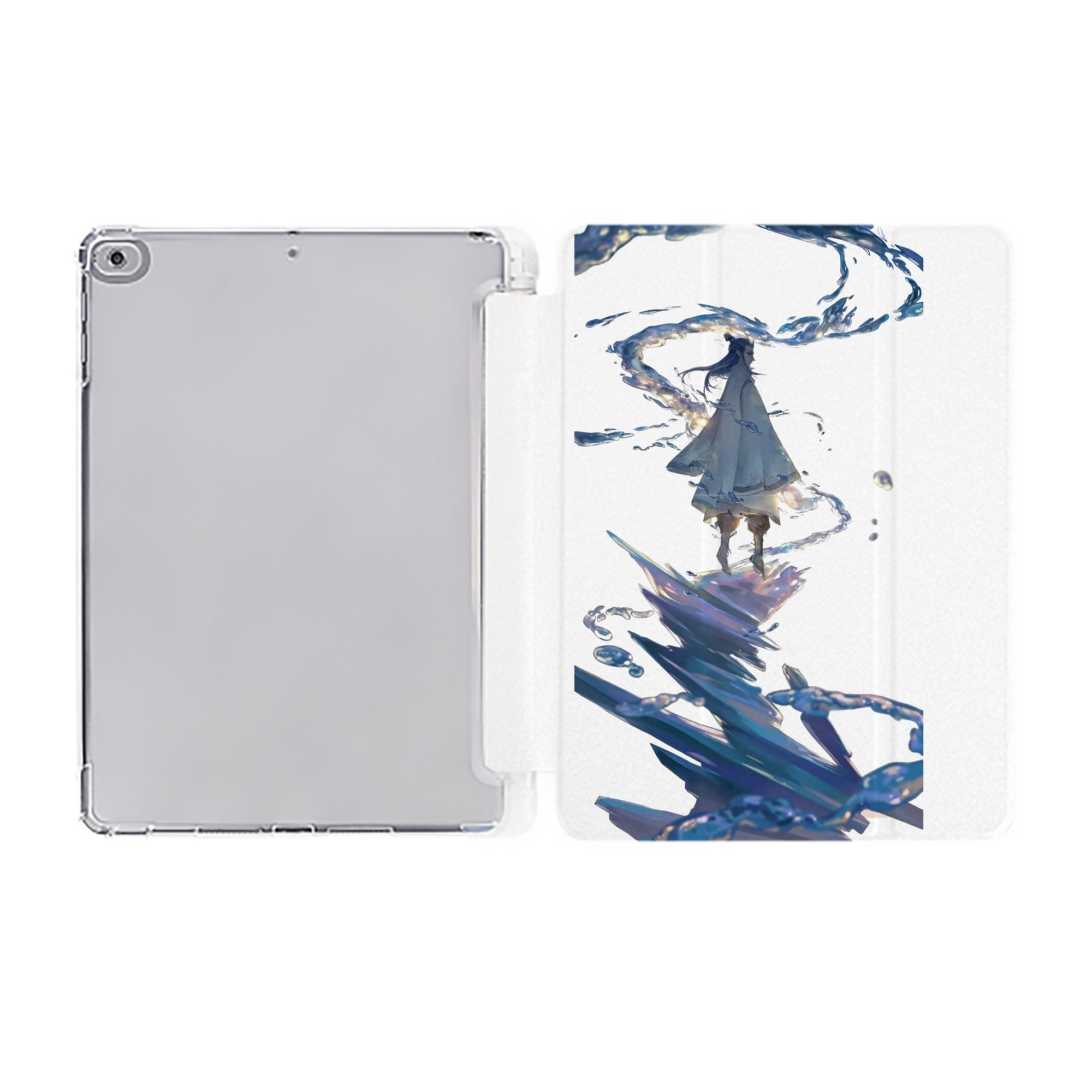 （画像用） Ne Zha 2 ナタ 魔童の大暴れ IPad ケース ペン収納付き 三つ折りスタンド PUレザー×シリコン 対応機種9.5/10.5/10.9インチ